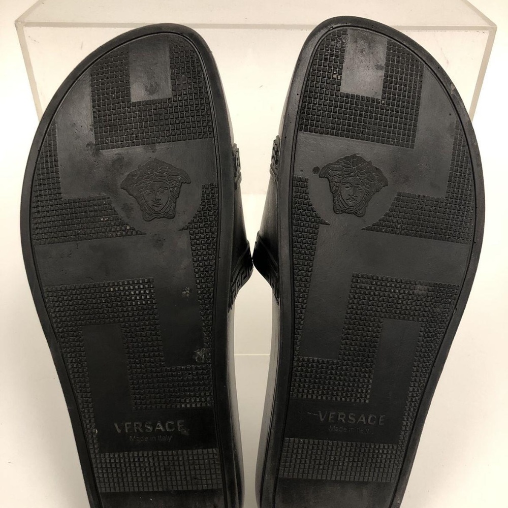 Versace 'Medusa Head' Unisex Black Slides Sandals - Size 9 / COA - Picture 7 of 15